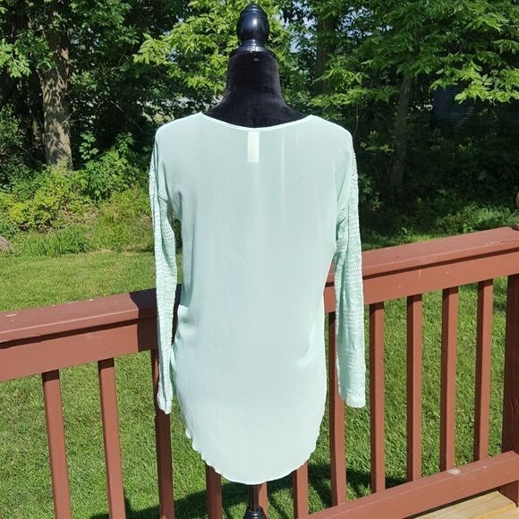 No Boundaries Long Sleeve Knit Top., Medium,  Mint - Picture 5 of 9